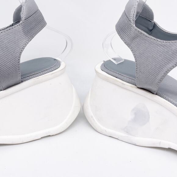 Jeffrey Campbell Women's Focused Gray Ankle Strap Platform Sandals Size 11 - Picture 14 of 14